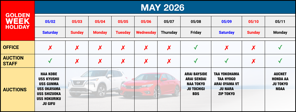 Golden Week Holidays 2026 schedule